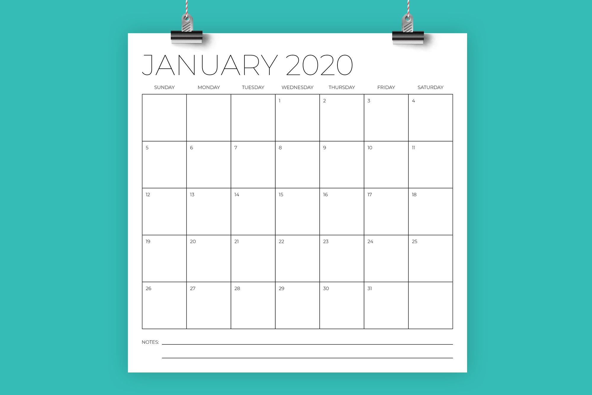 This Listing Is For A Printable 12X12 Inch Square 2020-Free Printable Calendar Big Squares