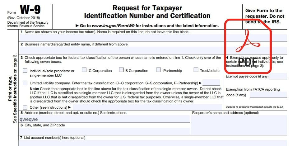 Tin Request Form W9 2021-Fillable 2021 W 9 Form Printable