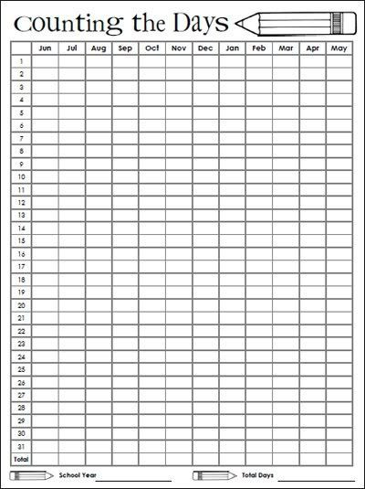 Tracking Your School Year | Homeschool Attendance-2021 Printable Free Attendance Tracker