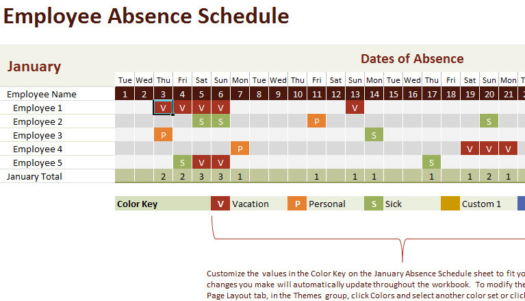 Vacation And Work Planning Calendar Template - My Excel-2021 Vacation Planner For Tem