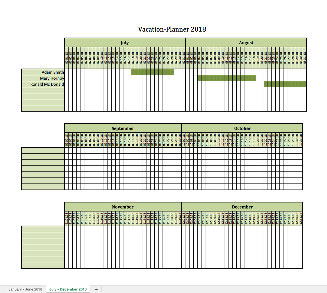 Vacation-Planner 2018-Excel Calendar Template For Vacations 2021