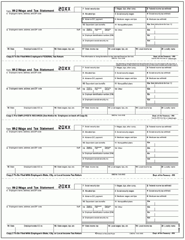 Free 2021 W 2 Form To Print | Calendar Template Printable