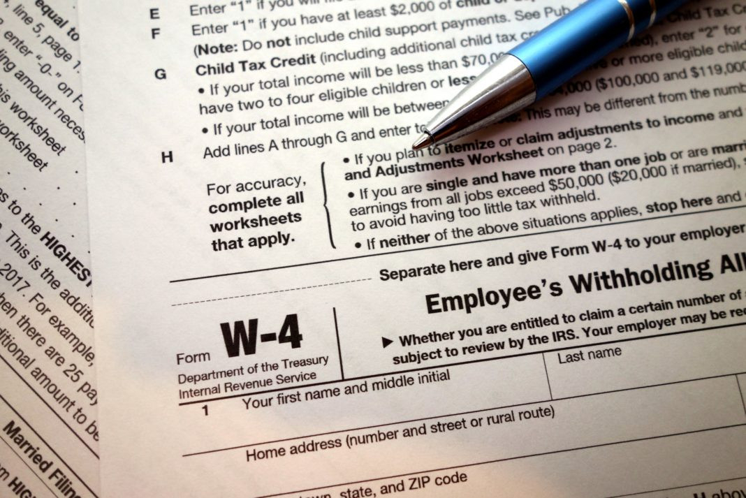 W-4 Withholding Tax Form - Instructions For Exemptions-Form W 9 2021 Print