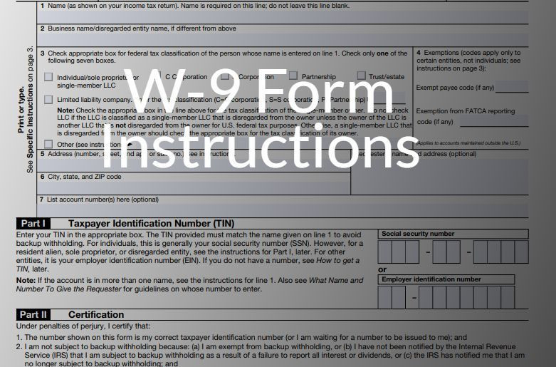 W-9 Form Instructions 2021-2021 W-9 Form Printable