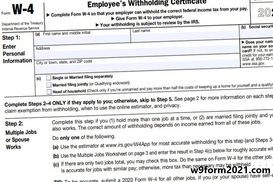 W4 Form 2021 Printable-2021 Blank W 9 Form