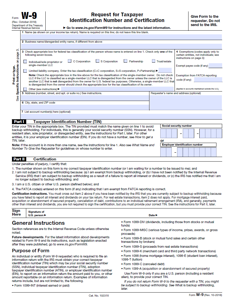 W9 Form 2021 Printable Pdf Irs | W9 Tax Form 2021-Printable W9 Form For 2021