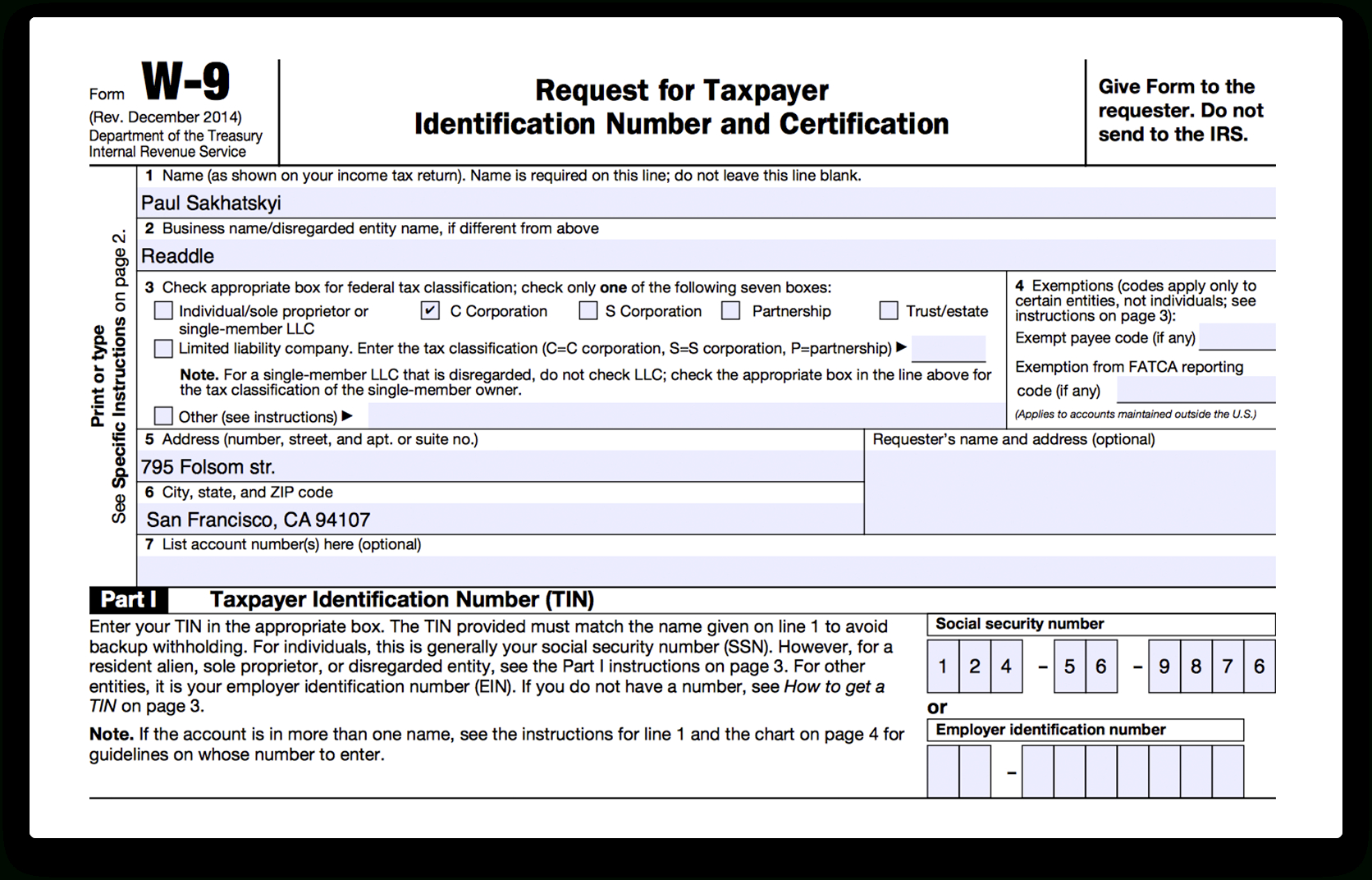 W9 Form Fill Out Free - New Printable Form &amp; Letter For 2021-2021 Blank W9 Filable