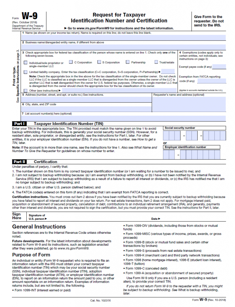 W9 Form Printable, Fillable 2021-Copy Of Blank W-9 Form 2021