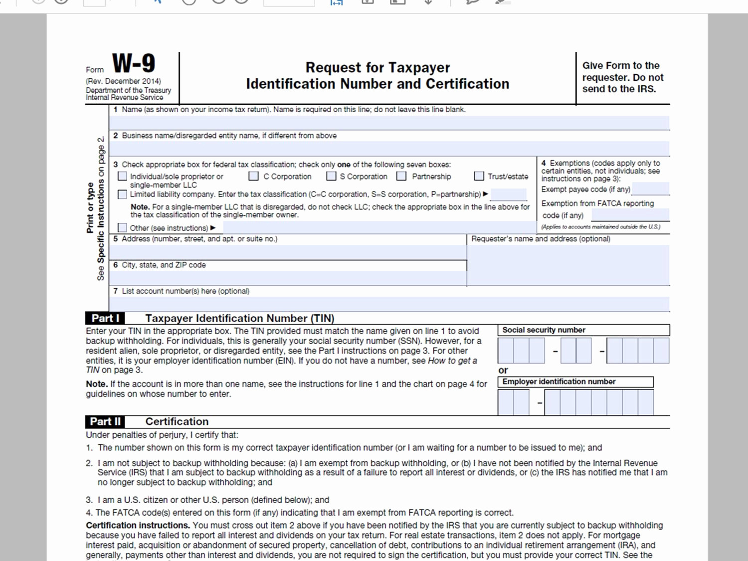 W9 Tax Form Sample - New Printable Form &amp; Letter For 2021-Irs Form W9 2021