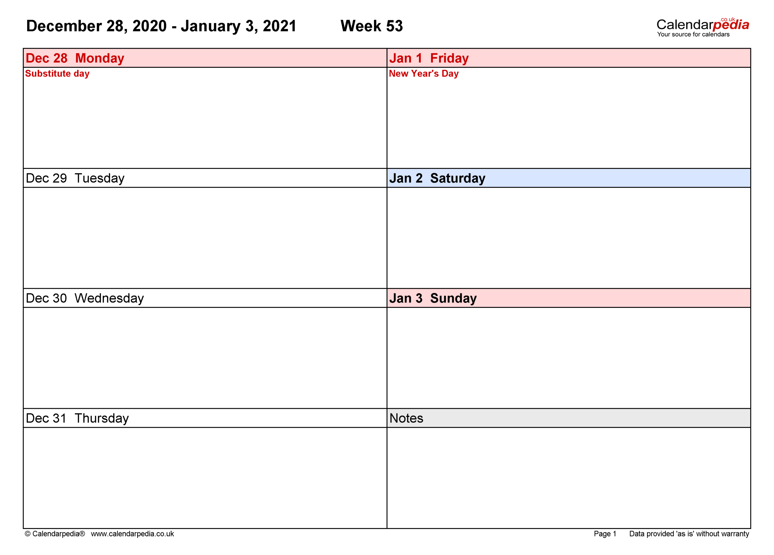 Weekly Calendar 2021 Uk - Free Printable Templates For Excel-Day Of Week 2021 Xls