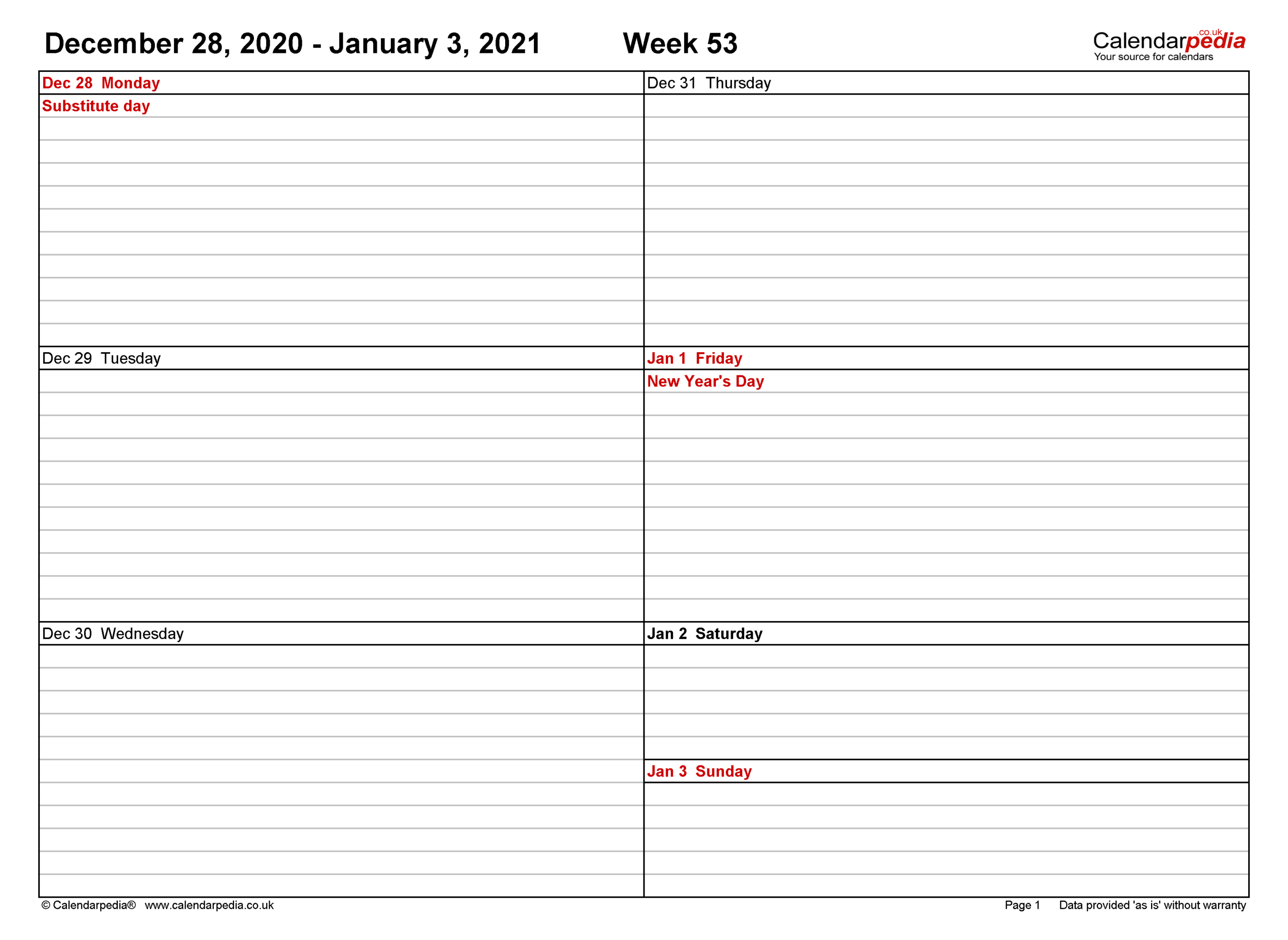 Weekly Calendar 2021 Uk - Free Printable Templates For Word-Hourly Printable Schedule Calendars 2021