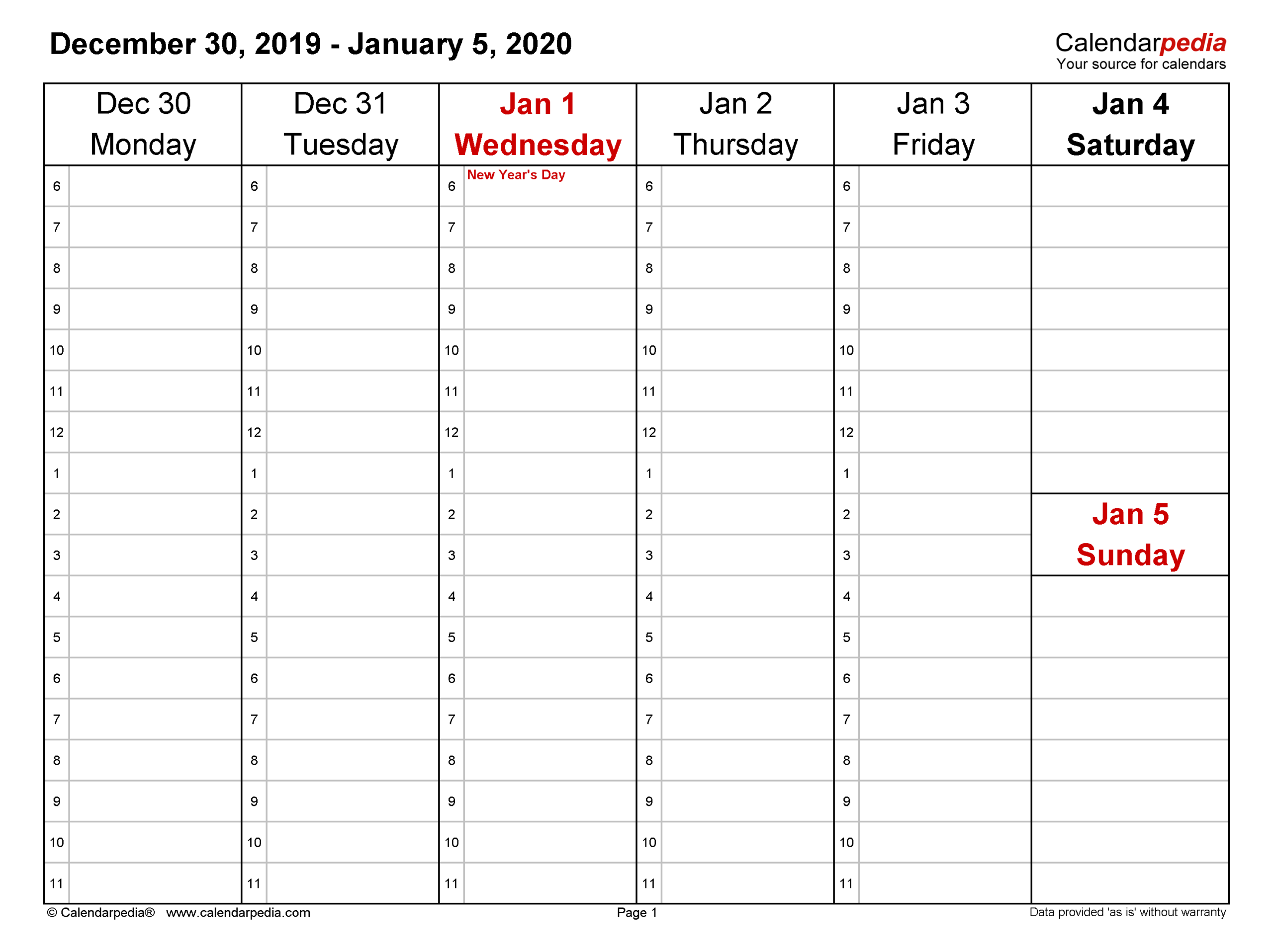 Weekly Calendars 2020 For Pdf - 12 Free Printable Templates-Blank Hourly Calendar 2021