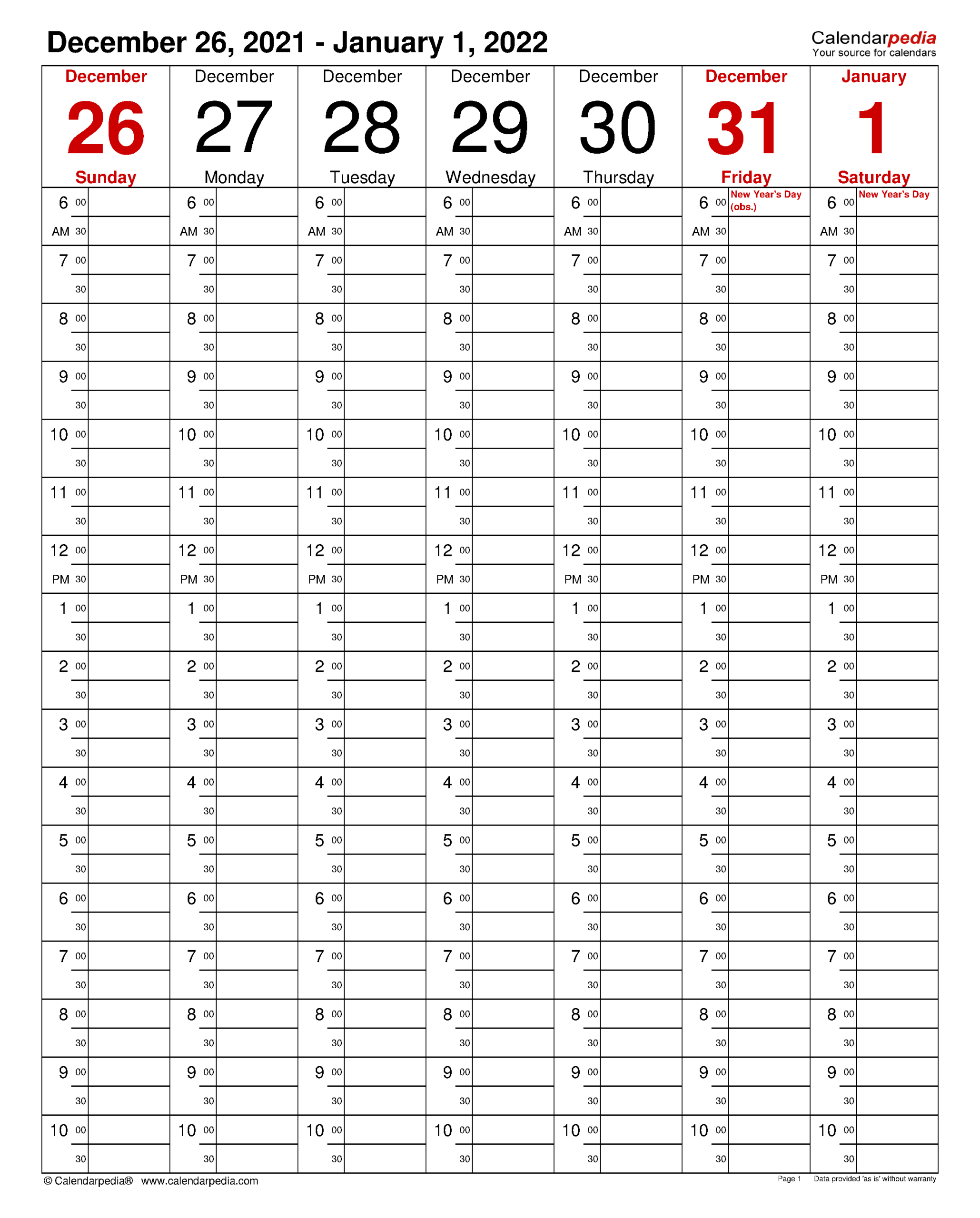 Weekly Calendars 2022 For Pdf - 12 Free Printable Templates-2021 Monthly Calendar With Time Slots