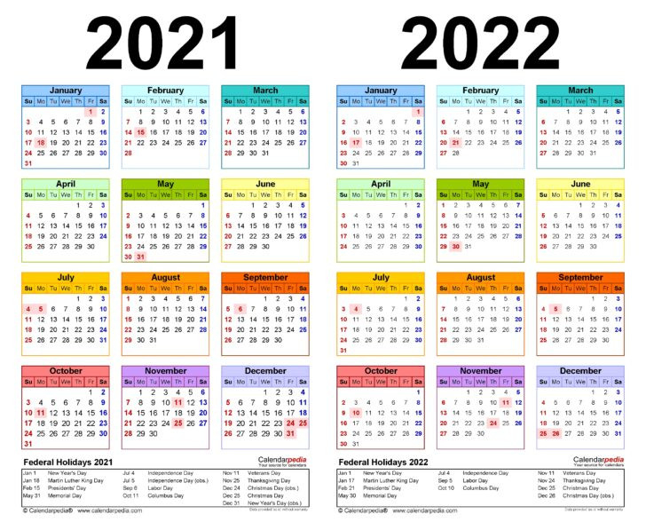 2 Year 2021 2022 Calendar Printable | Free Letter Templates-Printable 2 Year Calendar 2021 And 2022