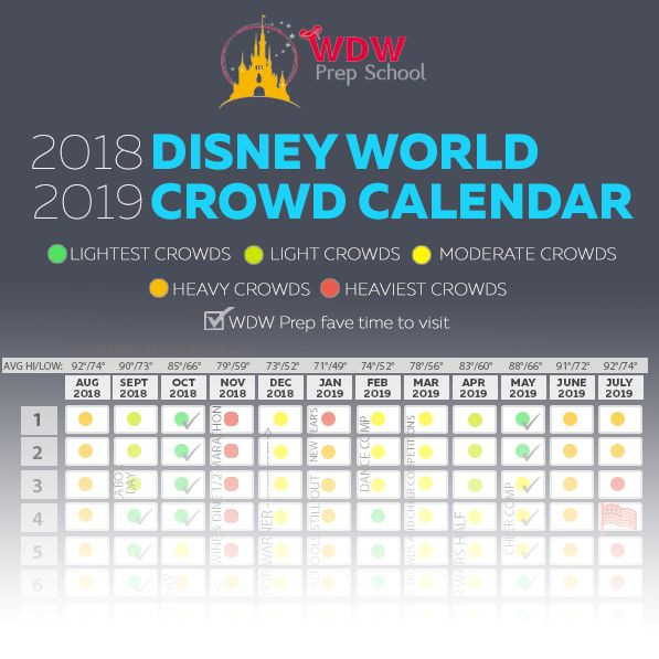 2018-2019 Disney World Crowd Calendar | Disney World Crowd Calendar-Disney World Crowd Calendar 2022 By Park