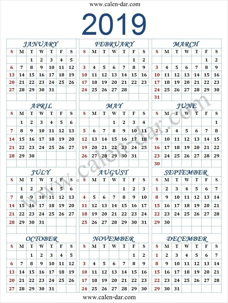 2019 Year Calendar Nz | Template Printable, Calendar, Templates-3 Year Calendar 2019 To 2022 Printable