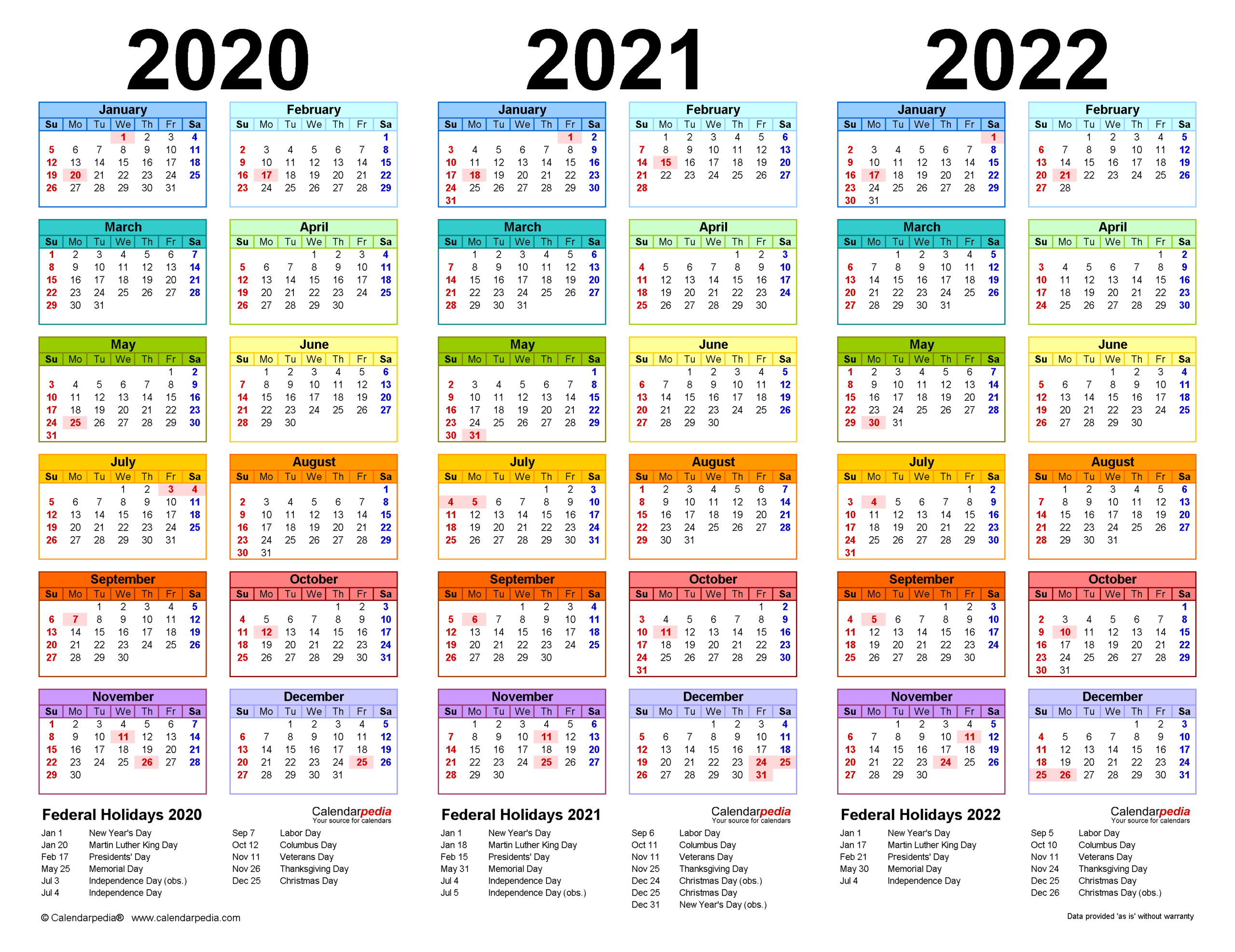 2021 2022 Calendar | Printable Calendars 2021-Printable Calendar 2022 With Holidays