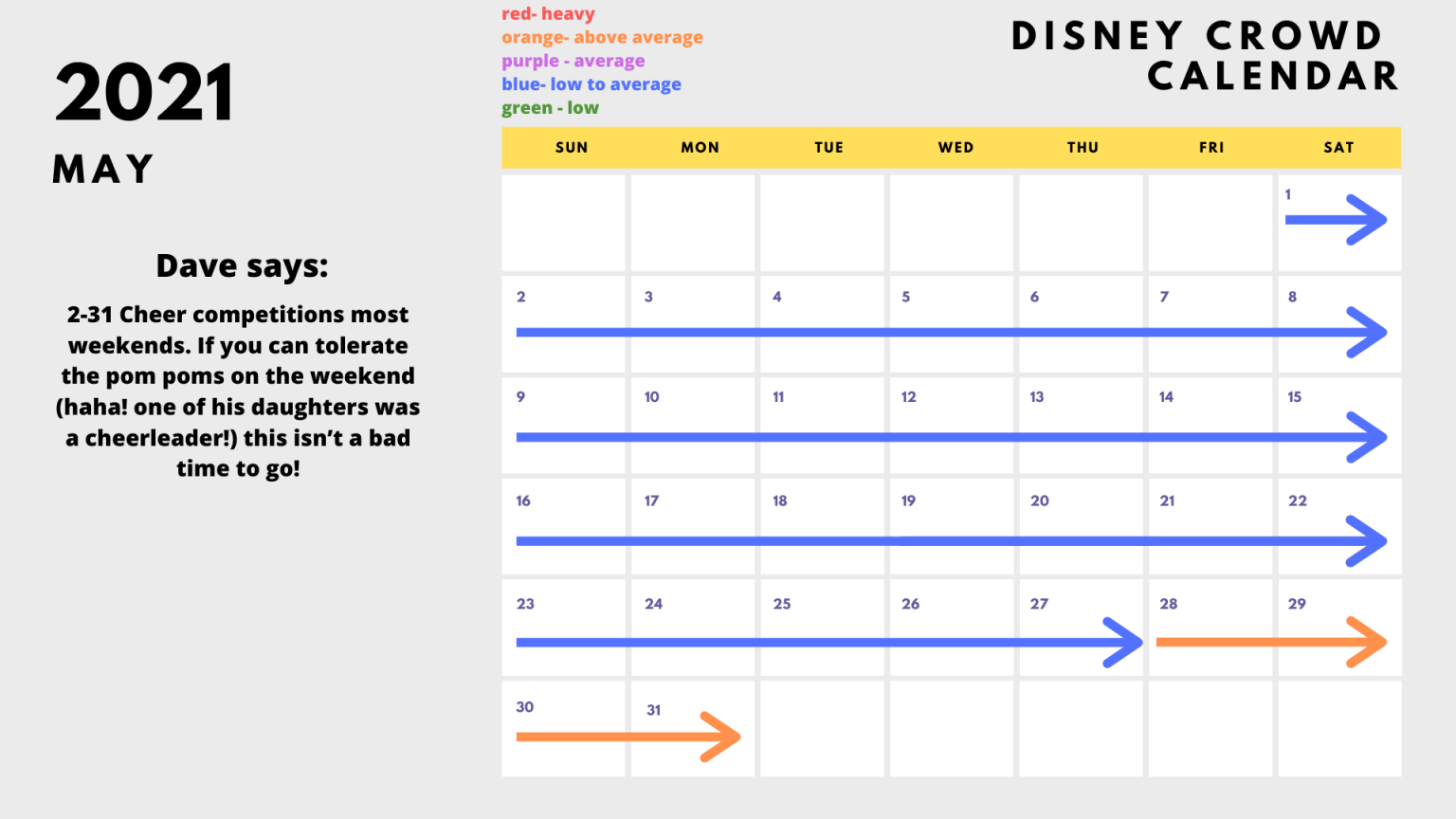 2021-2022 Disney World Crowd Calendar: Best (&amp; Worst!) Times To Go-Disney Park Crowd Calendar 2022