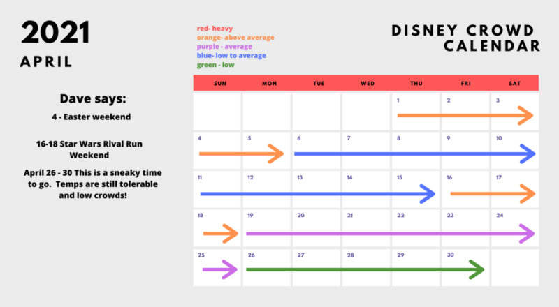 2021-2022 Disney World Crowd Calendar: Best (&amp; Worst!) Times To Go-Disney Park Crowd Calendar 2022