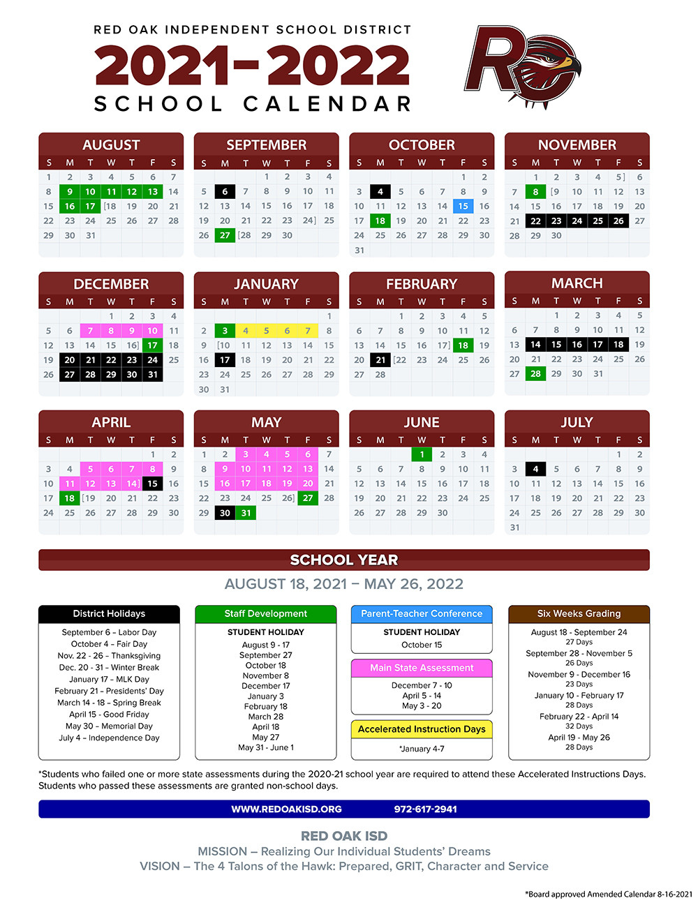 2021-2022 School Calendar / 2021-2022 School Calendar-2021 And 2022 School Calendar Free Printable
