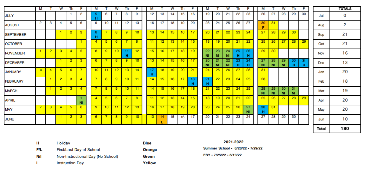 2021-2022 Sdusd School Calendar - Birney Elementary-Ssc Calendar 2022 Pdf Download