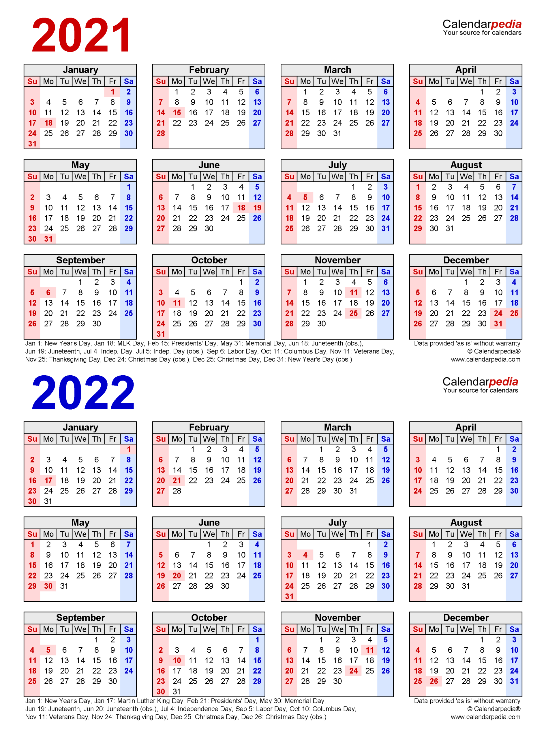 2021-2022 Two Year Calendar - Free Printable Pdf Templates-Calendar 2021 To 2022 Pdf