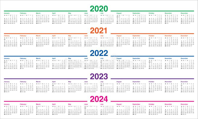 2021 - 2024 Calendar - Calendar 2021, 2022, 2023, 2024 Years Set. Stock-Singapore Calendar 2022 With Public Holidays