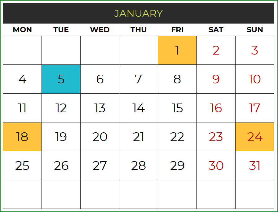 2021 Excel Calendar Template - Free Download - Spreadsheet-How To Make A 2021 Calendar