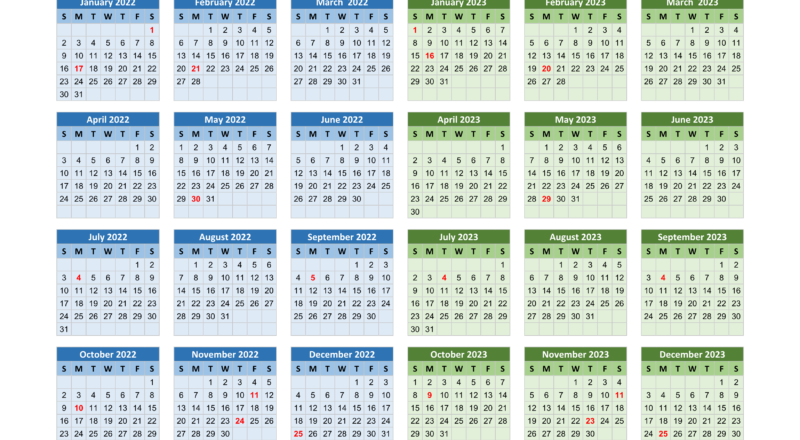 2022 And 2023 Calendar | Calendar Quickly-Calendar Year 2022 And 2023