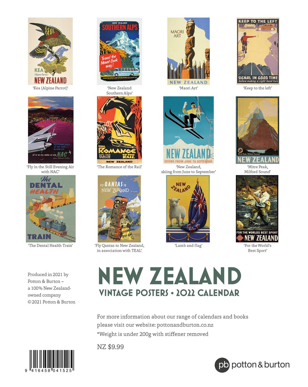 2022 Calendar Nz Vintage Posters Small | Paper Plus-New Zealand School Calendar 2022