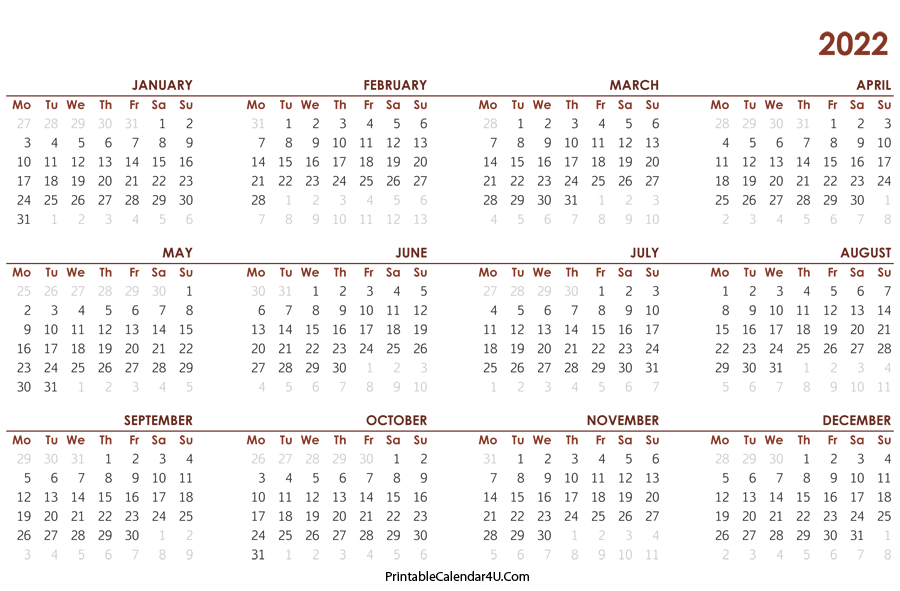2022 Calendar Printable-2020 To 2022 Calendar Pdf
