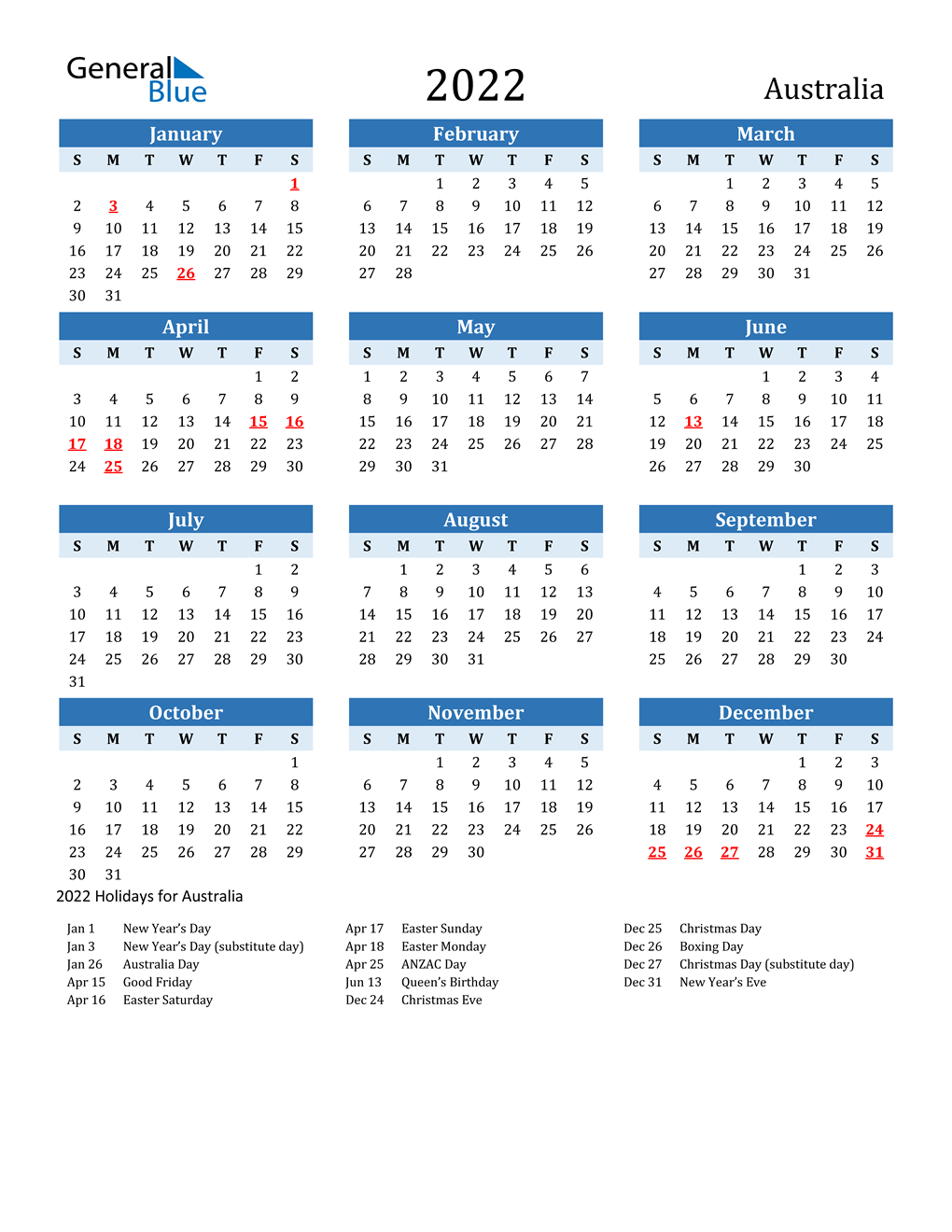 2022 Calendar With Wa Public Holidays - Trutwo-Nsw Public Holiday Calendar 2022