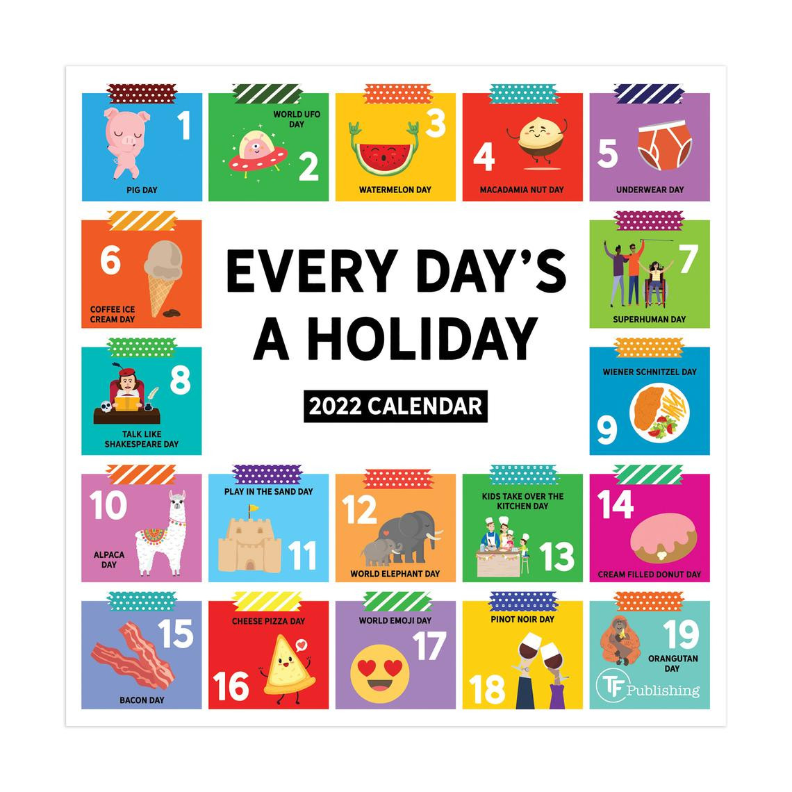 2022 Every Day&#039;S A Holiday Mini Calendar - Walmart - Walmart-Can You Book A Holiday For 2022