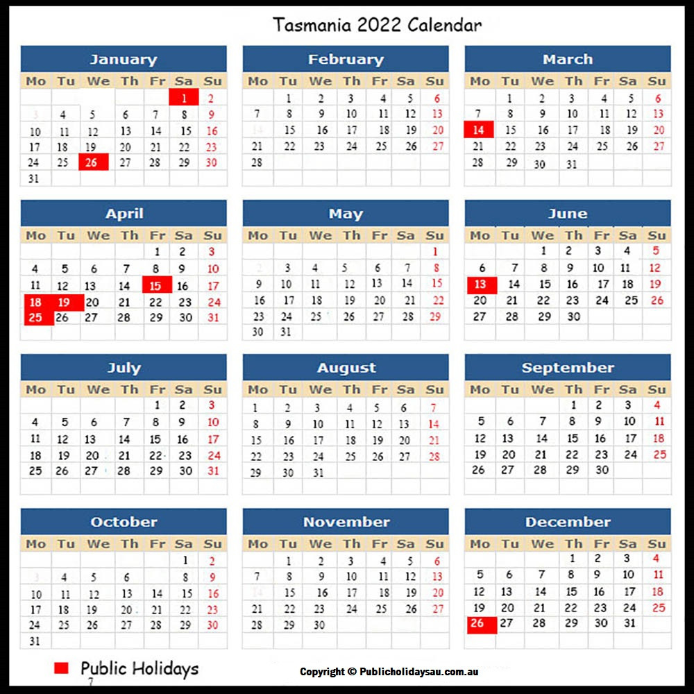 2022 Public Holidays Tas-Uk Bank Holiday Calendar 2022