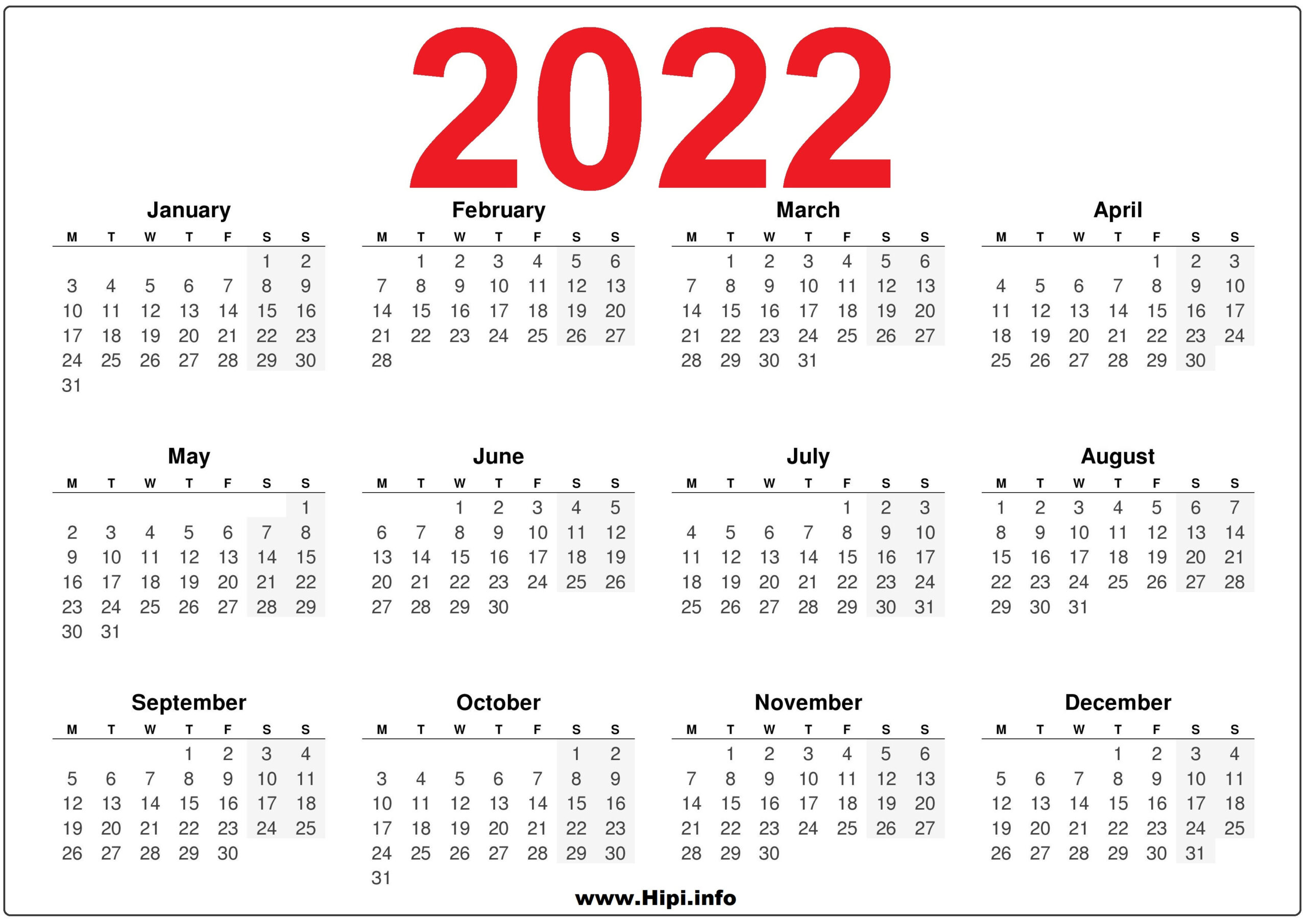 2022 Uk Calendar Printable - Red - Hipi | Calendars Printable Free-2022 Calendar With Uk Holidays