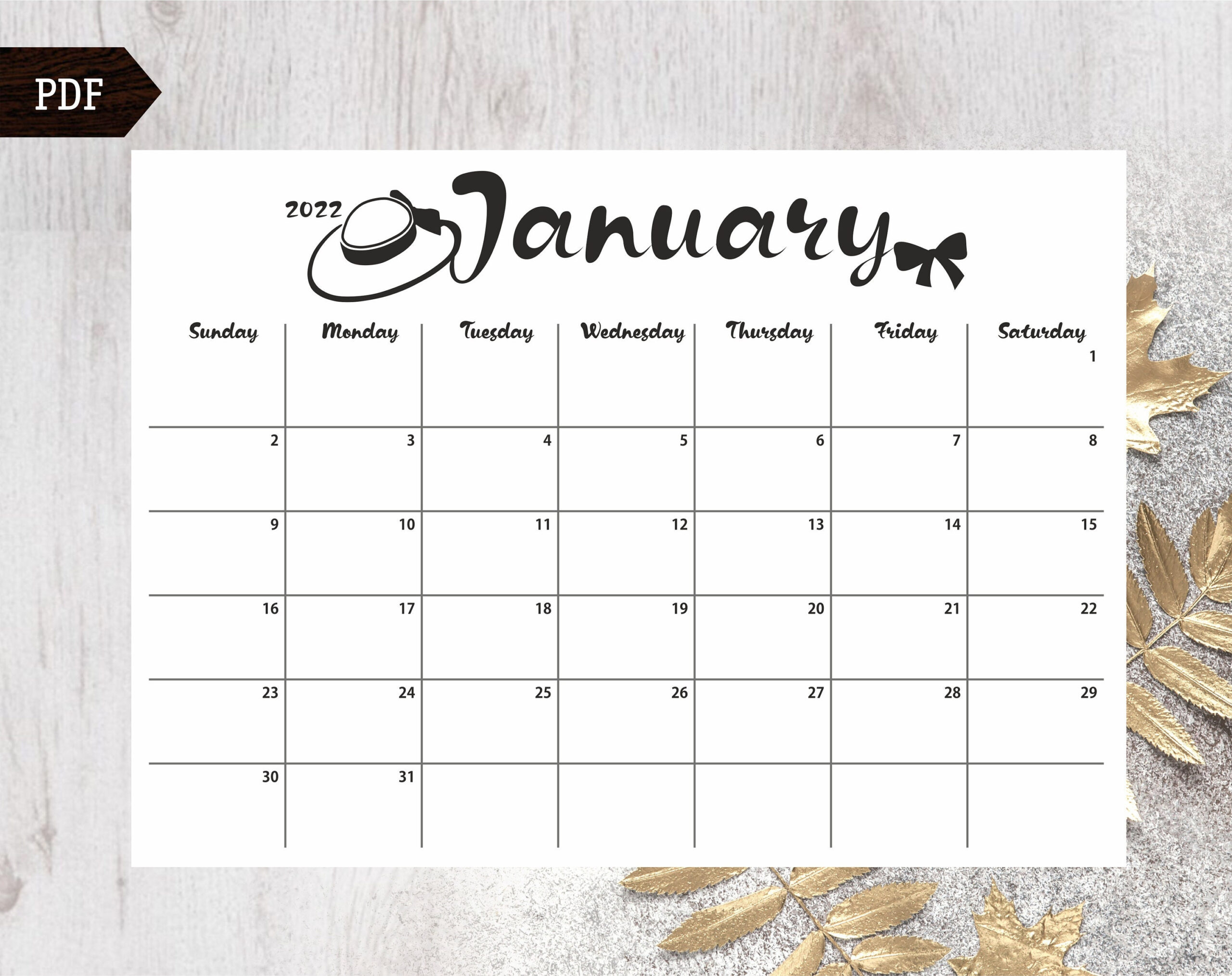 2022 White Calendar Wall Calendar Yearly Pdf Wall Calendar | Etsy-Free Printable Calendar 2022 Australia