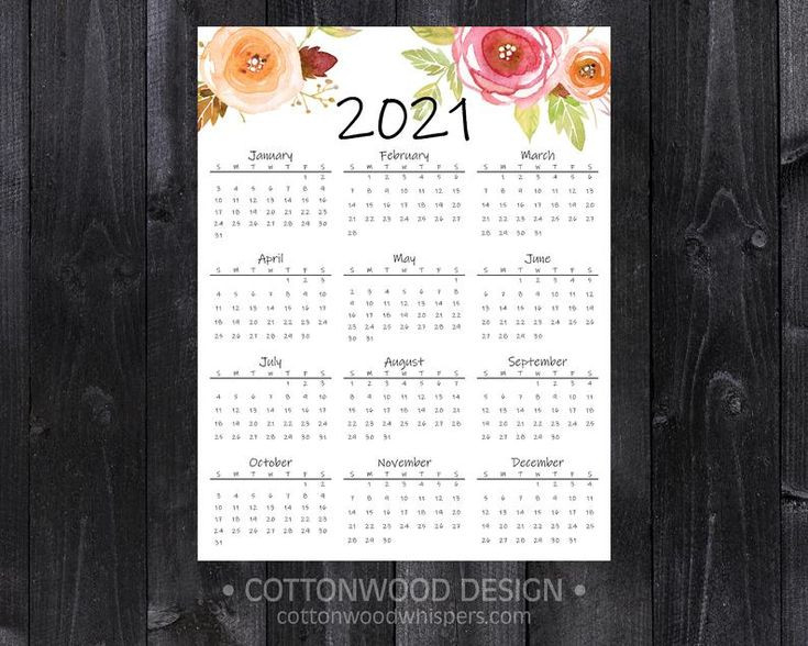 2022 Year At A Glance Calendar Printable Calendar Letter | Etsy | Free-At A Glance Calendar 2022