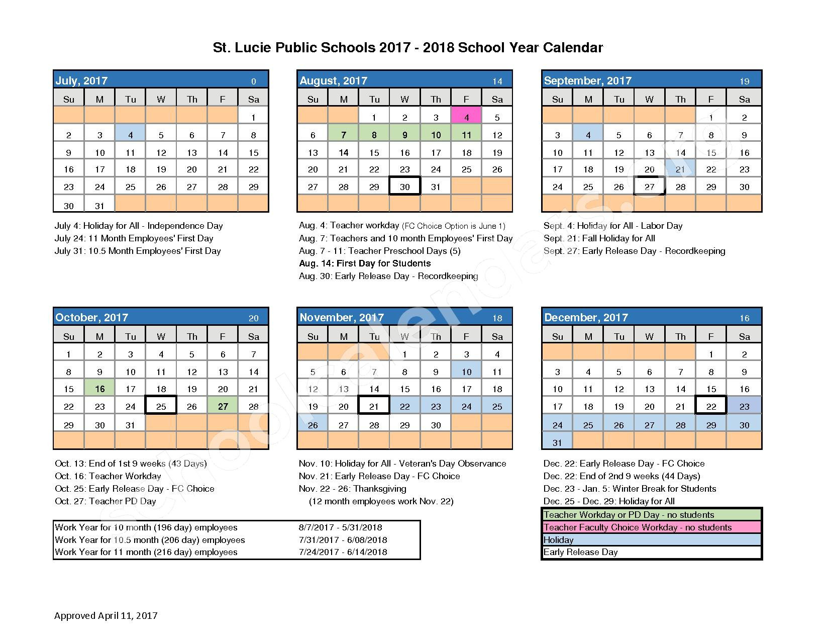 Academic Calendar 2022-2023 St Lucie County Florida | May 2022 Calendar-2021 And 2022 School Calendar Indian River County