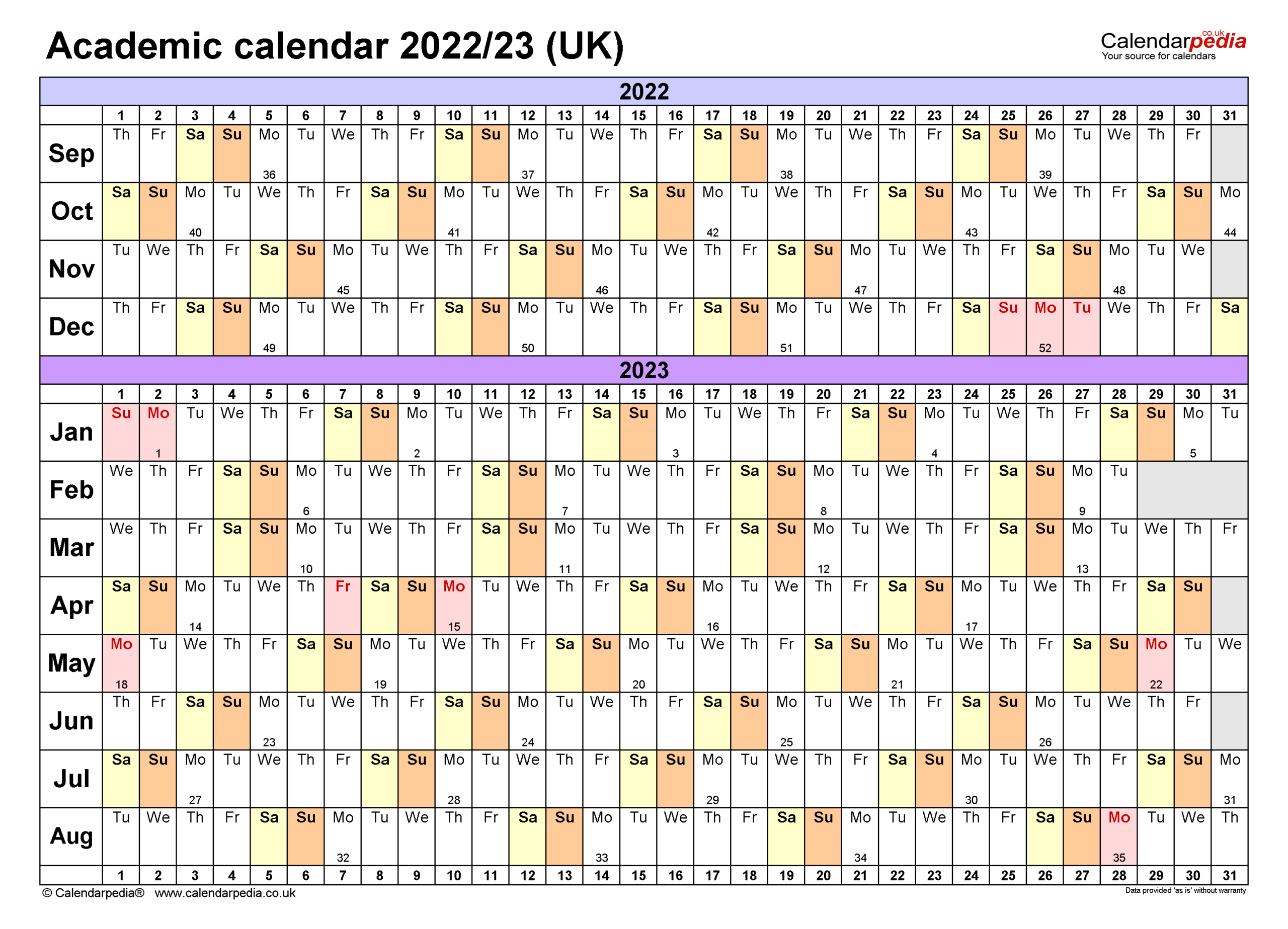 Academic Calendars 2022/23 Uk - Free Printable Pdf Templates-Uk School Holiday Calendar 2022