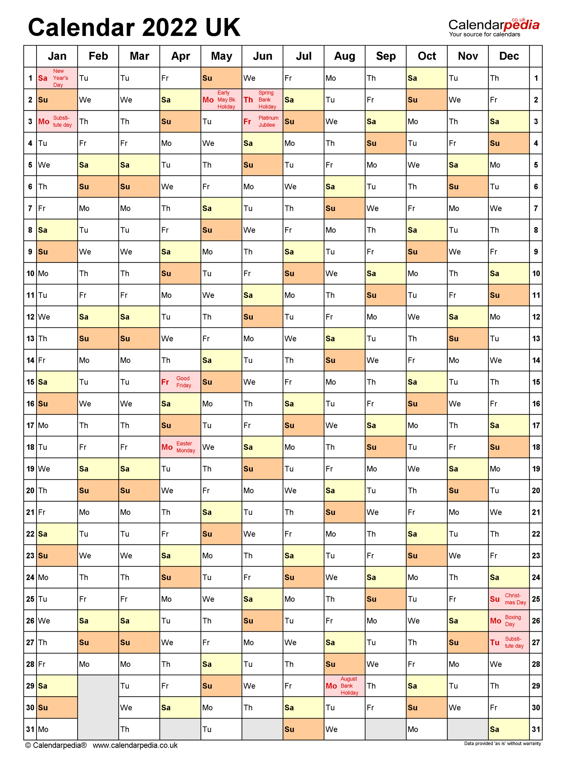 Calendar 2022 (Uk) - Free Printable Pdf Templates-Calendar 2022 Uk With Bank Holidays