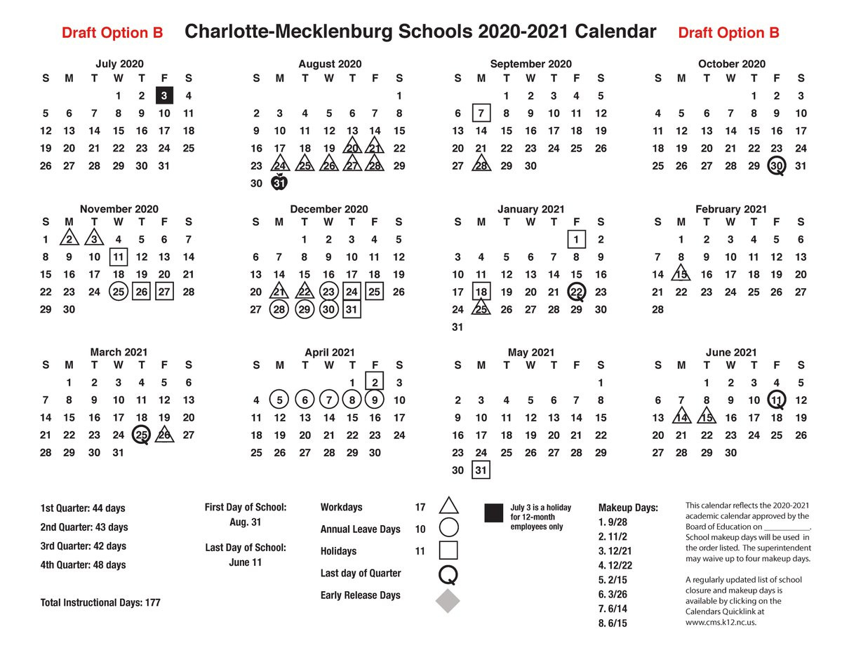 Charlotte Mecklenburg Schools Calendar 2021 | Calendar 2021-Nc State Academic Calendar 2022