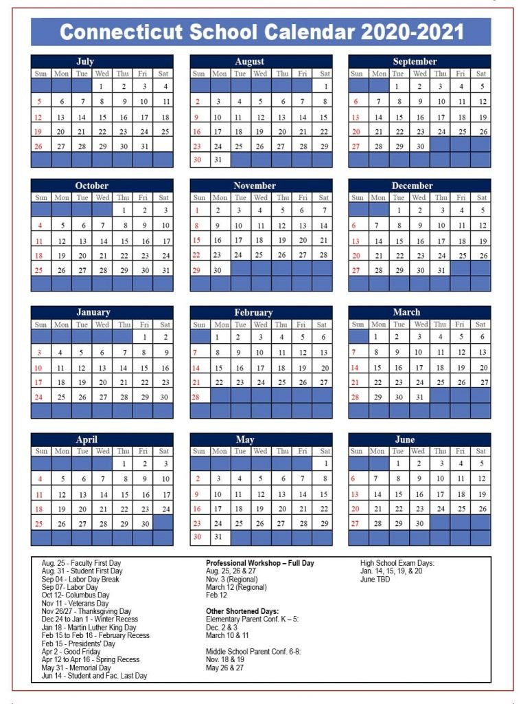 Connecticut School Holidays 2020 | Nyc School Calendar-School Holidays Calendar For 2022