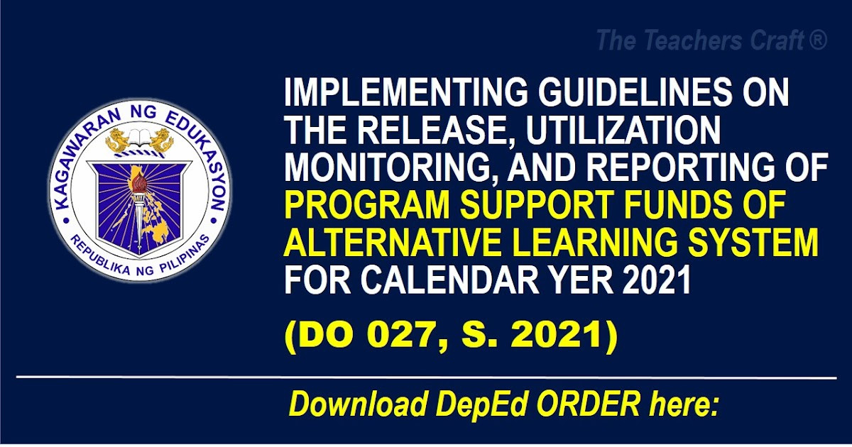 Deped Order No 027, S. 2021 - The Teacher&#039;S Craft-School Calendar 2021 To 2022 Deped