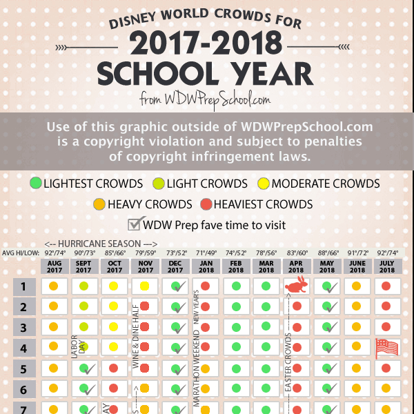 Disney World Crowd Calendar For The 2017-2018 School Year-How Accurate Is Disneyland Crowd Calendar