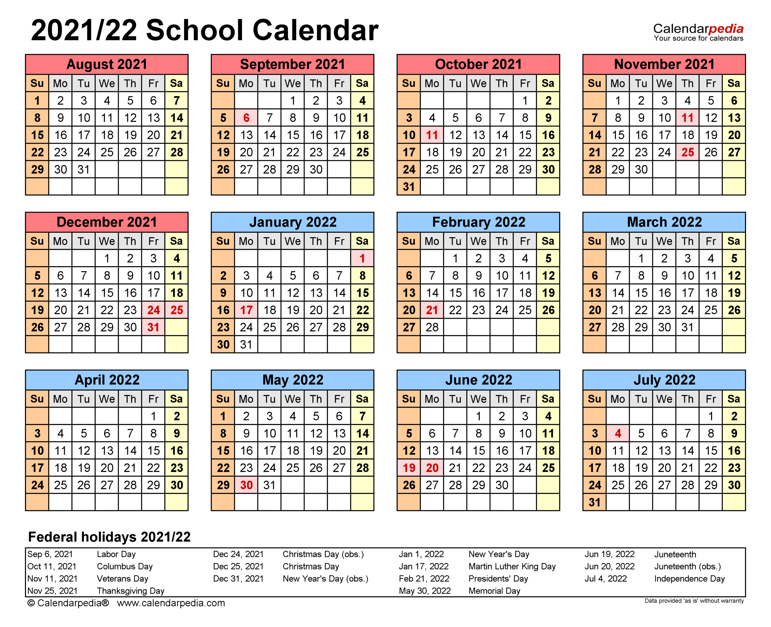 Doe Calendar 2021 2022 - Calendar 2021-Warrick County School Calendar 2022