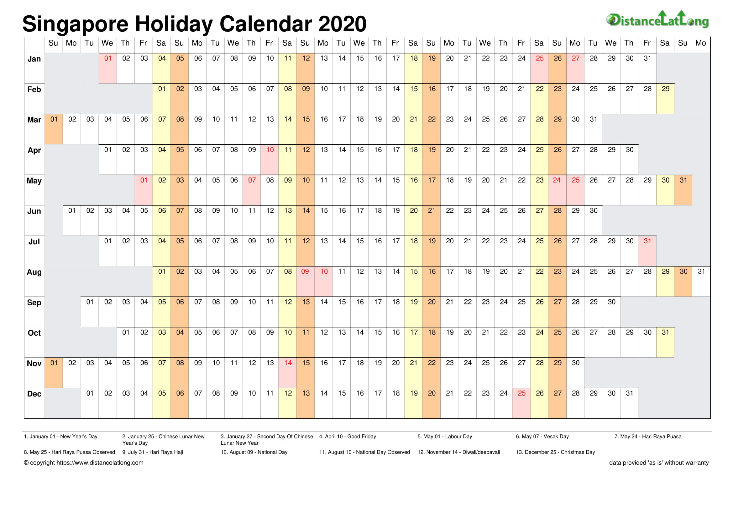 Downloads: 0 Version: 2020 File Size: 132 Kb-Singapore Calendar 2022 With Public Holidays