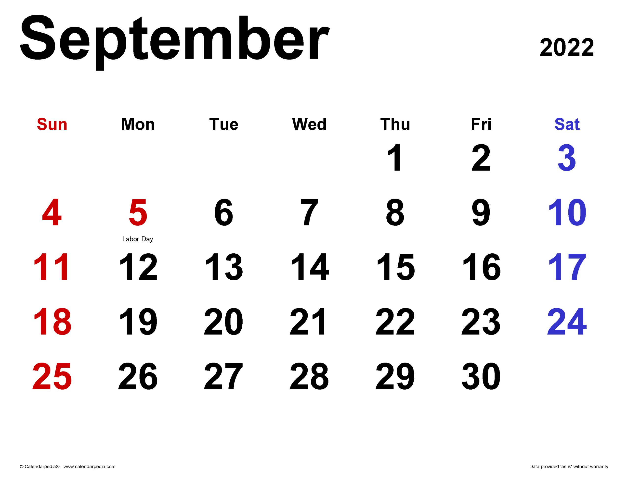 Editable September 2022 Calendar-Guilford County School Calendar 2022