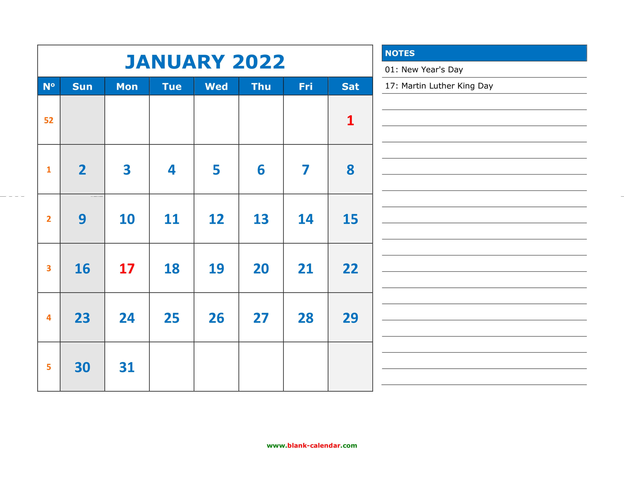Free Download Printable Calendar 2022, Large Space For Appointment And-Time And Date Calendar 2022 Printable