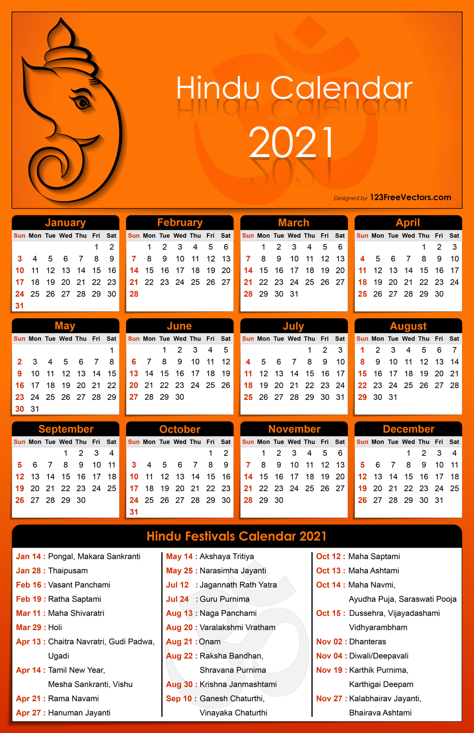 Hindu Calendar 2021 | Printable Calendars 2021-How To Make A 2021 Calendar