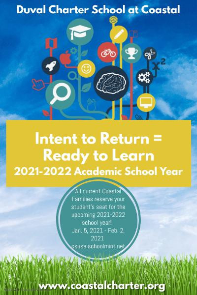 Intent To Return = Ready To Learn - News And Announcements-Duval County School Calendar 2022